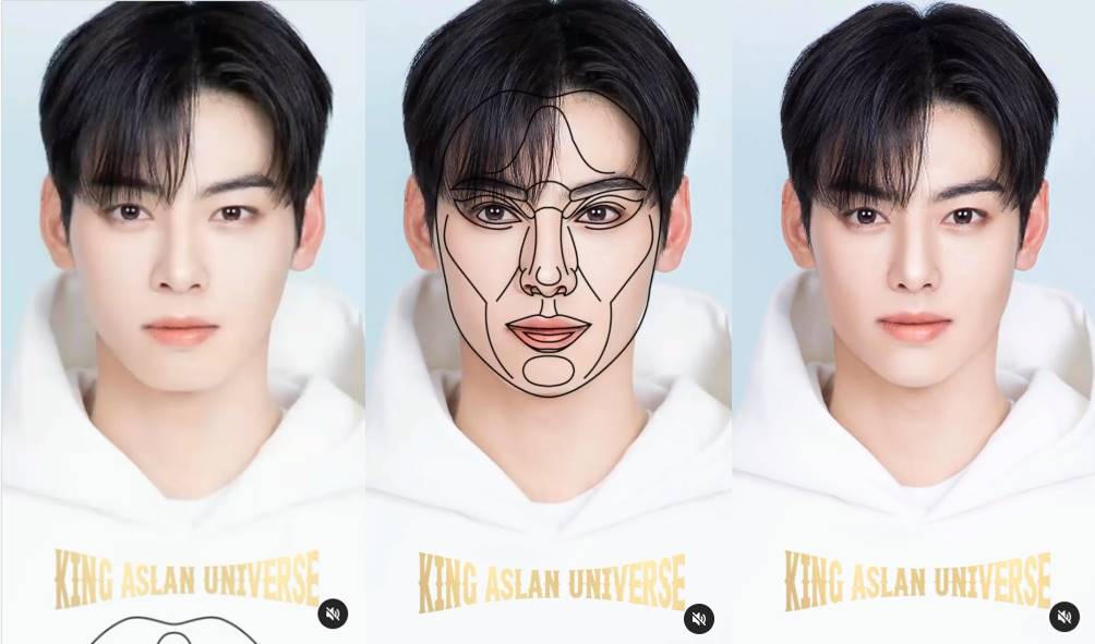 Wajah Cha Eun Woo ASTRO usai diedit dengan rasio sempurna