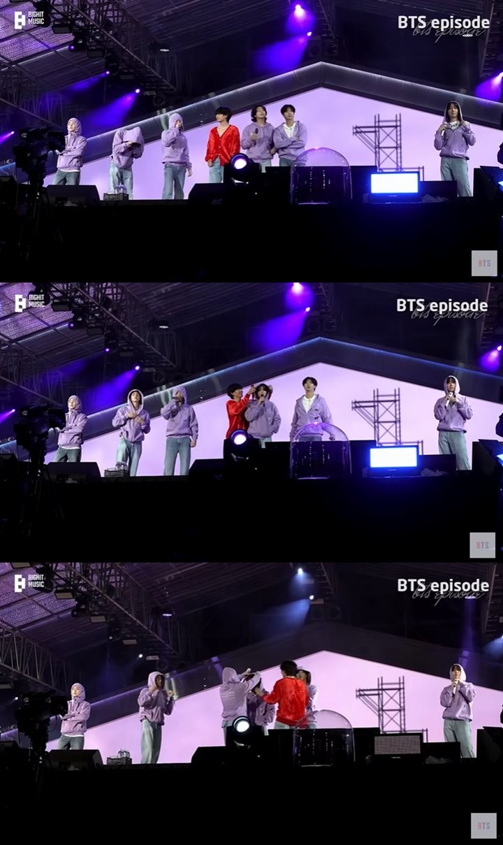 V Dandani Jungkook dan RM BTS di Atas Panggung, Outfit Mencolok Curi Fokus