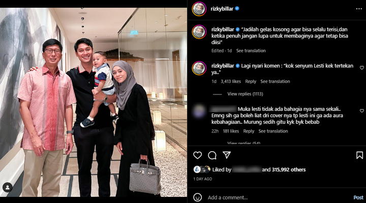 Alasan Rizky Billar Semakin Rajin Jawab Komentar Jahat dari  Haters