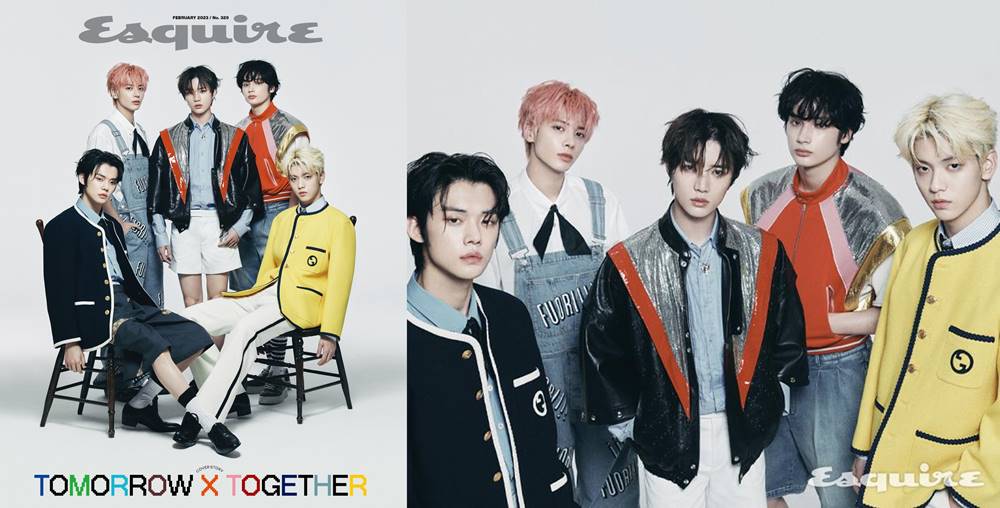 pemotretan TXT untuk majalah Esquire Korea edisi Februari 2023