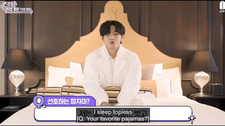 V BTS Suka Bobok Tanpa Pakai Baju