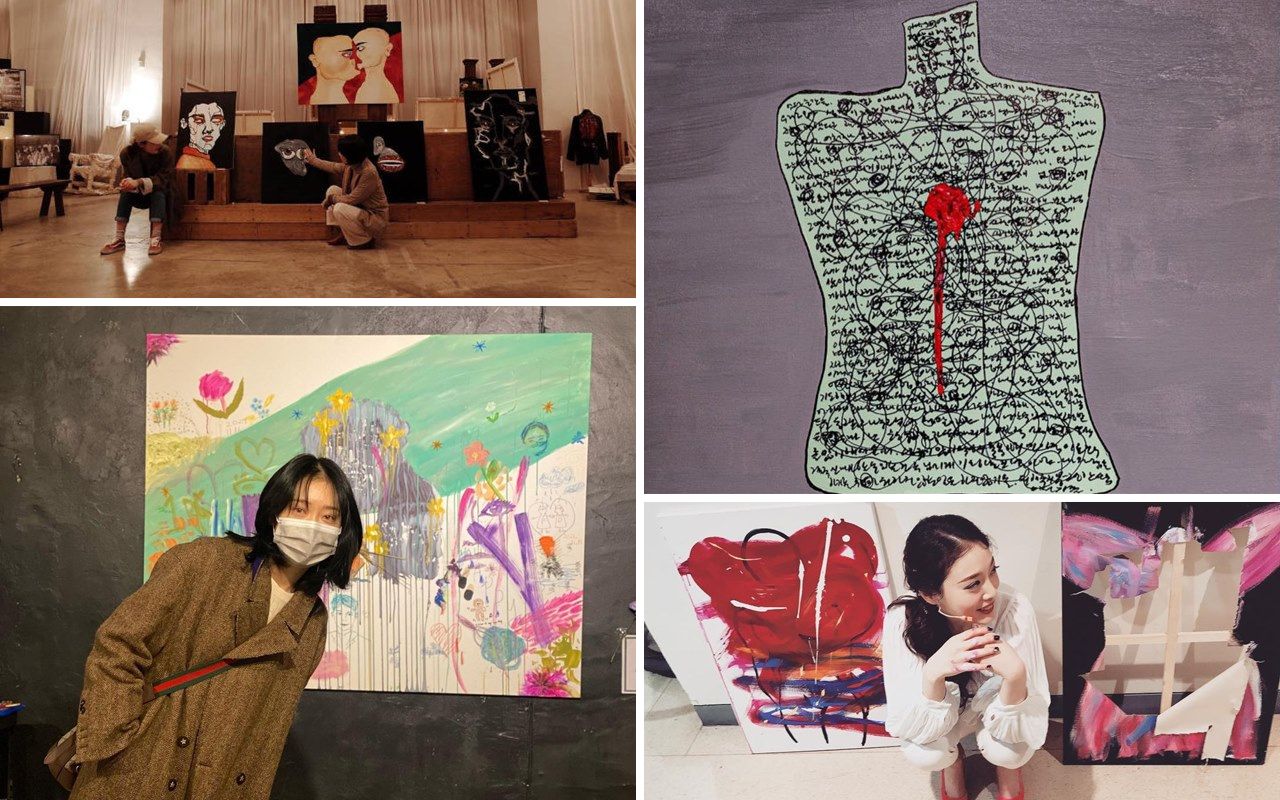 10 Potret Artistik Kim Hieora Yang Seorang Pelukis Di Dunia Nyata, Mirip Karakternya di 'The Glory'