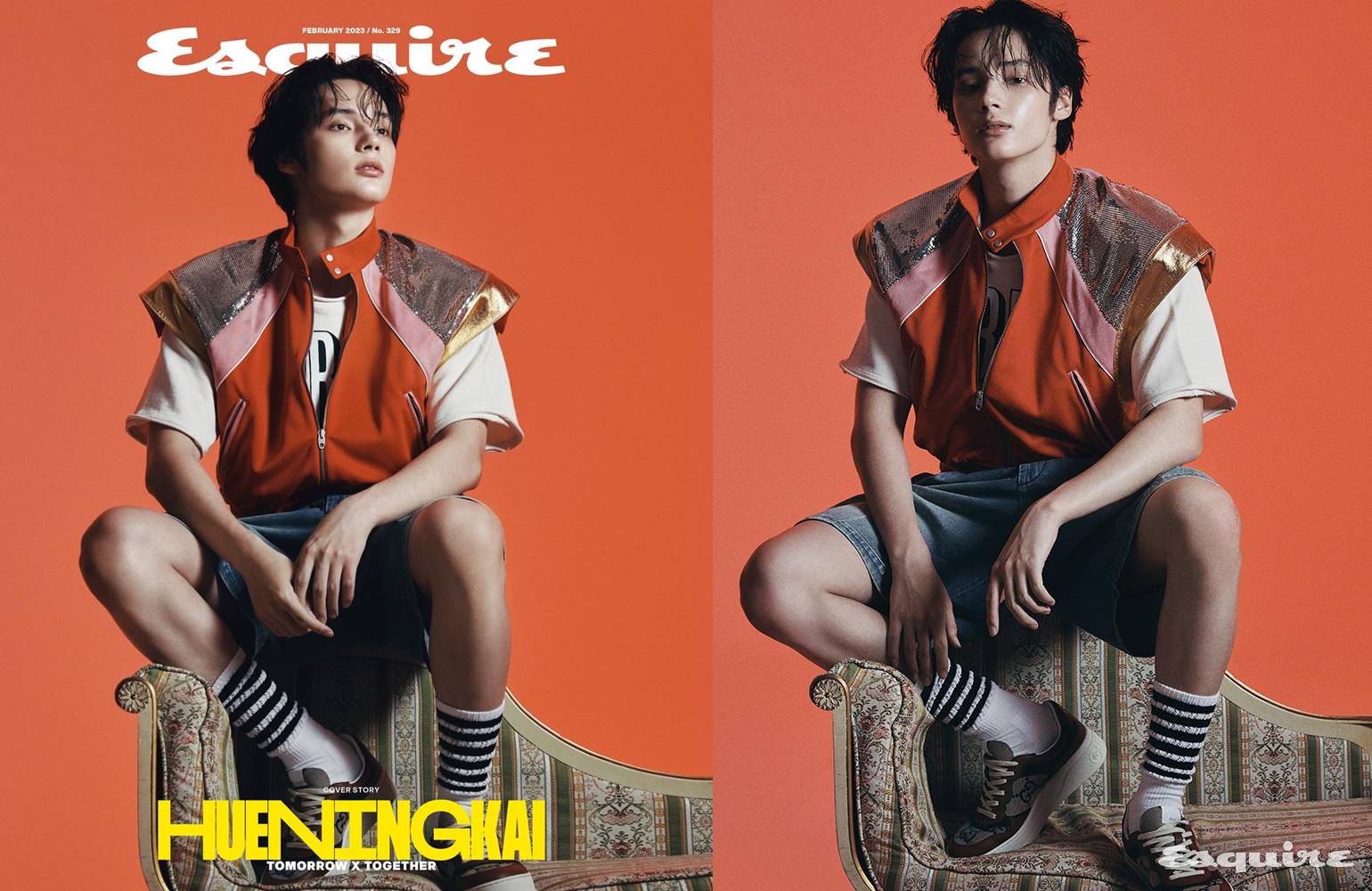 Pemotretan Huening Kai TXT untuk edisi Esquire Korea Februari 2023