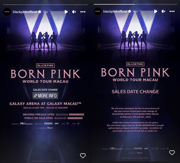 BLACKPINK Mendadak Ubah Jadwal Penjualan Tiket Konser \'BORN PINK\' Makau