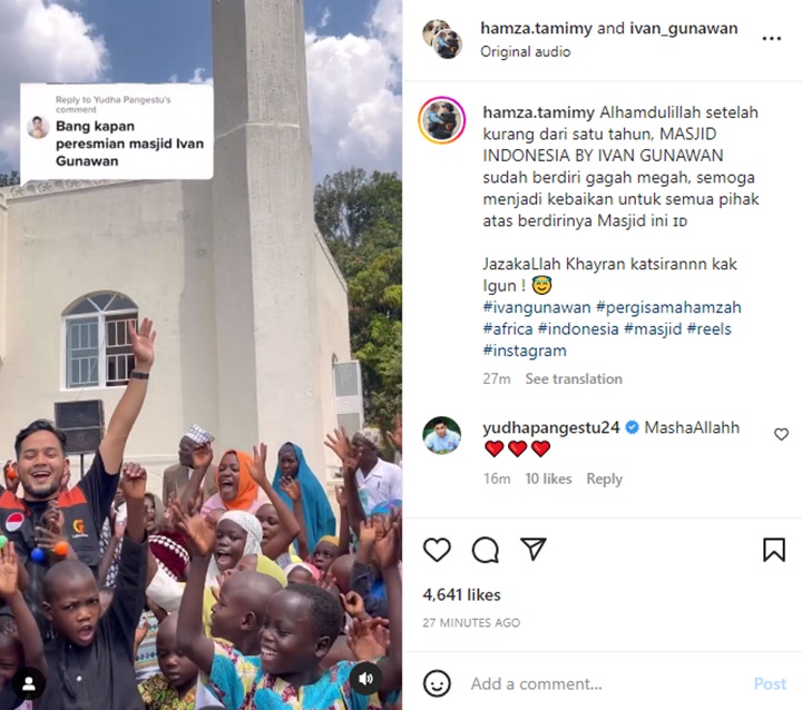 Momen Peresmian Masjid Ivan Gunawan di Uganda Bikin Merinding