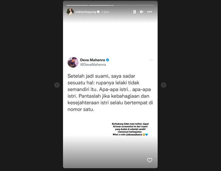 Deva Mahenra Baru Sadari Satu Hal Usai Berstatus Suami Mikha Tambayong