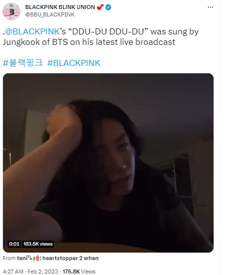 Bikin ARMY-Blinks Heboh, Jungkook Lantunkan Lagu \'DDU-DU DDU-DU\' Saat Live