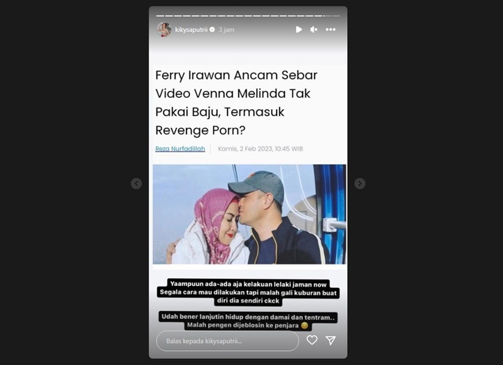 Ferry Irawan Ancam Sebar Video Intim Venna Melinda, Kiky Saputri: Malah Gali Kubur Sendiri