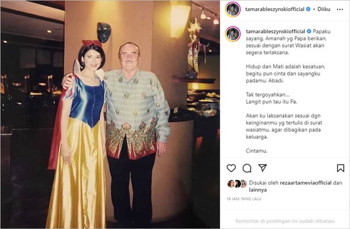Hadapi Gugatan Saudara Kandung, Tamara Bleszynski Singgung Wasiat Mendiang Ayah Saat Kenang Foto Lawas