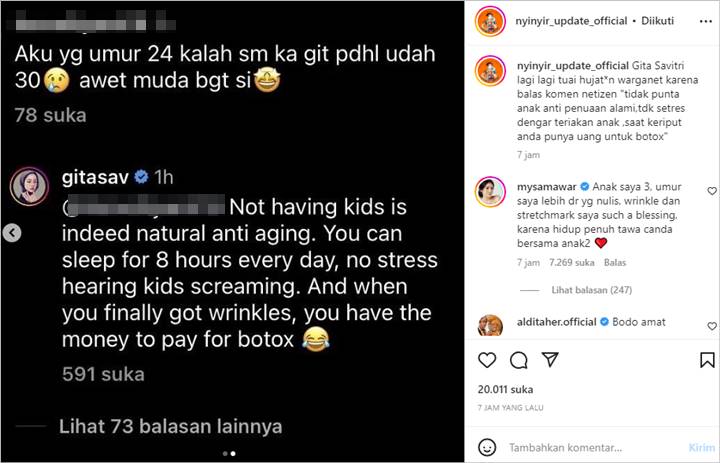 Mawar AFI Berseberangan Pendapat dengan Gita Savitri Soal Klaim Tak Punya Anak Bikin Awet Muda