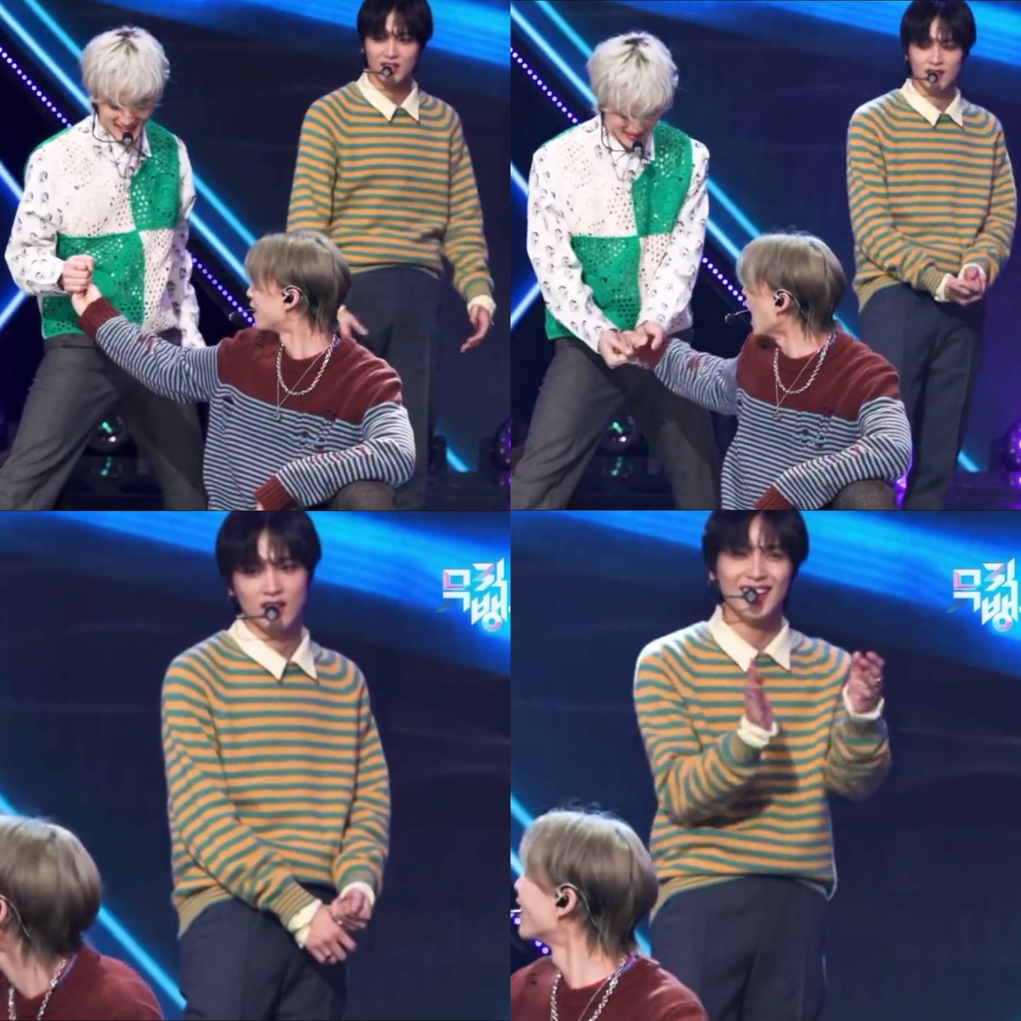 Momen Haechan NCT tidak berhenti memperhatikan Mark dan Johnny yang asyik bercanda sebelum tampil