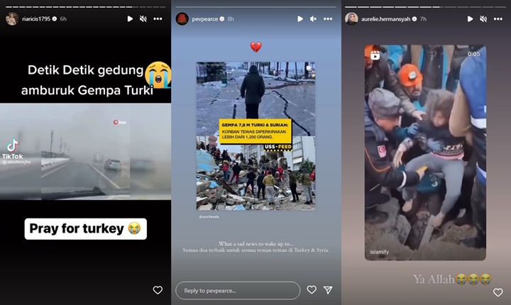 Ria Ricis Hingga Aurel Hermansyah Nangis Dengar Turki & Suriah Diguncang Gempa Dahsyat