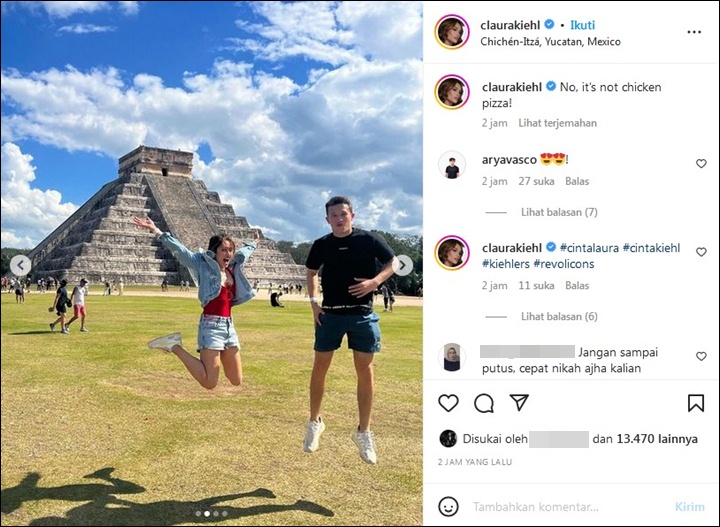 Cinta Laura Pose Gemas Bareng Arya Vasco di Mexico, Ekspresi Bahagia Jadi Sorotan Cinta Laura Pose Gemas Bareng Arya Vasco di Mexico, Ekspresi Bahagia Jadi Sorotan