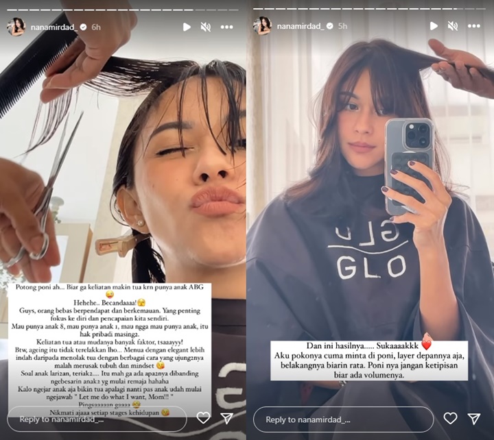 Pamer Rambut Baru, Nana Mirdad Diduga Komentari Menohok Gita Savitri