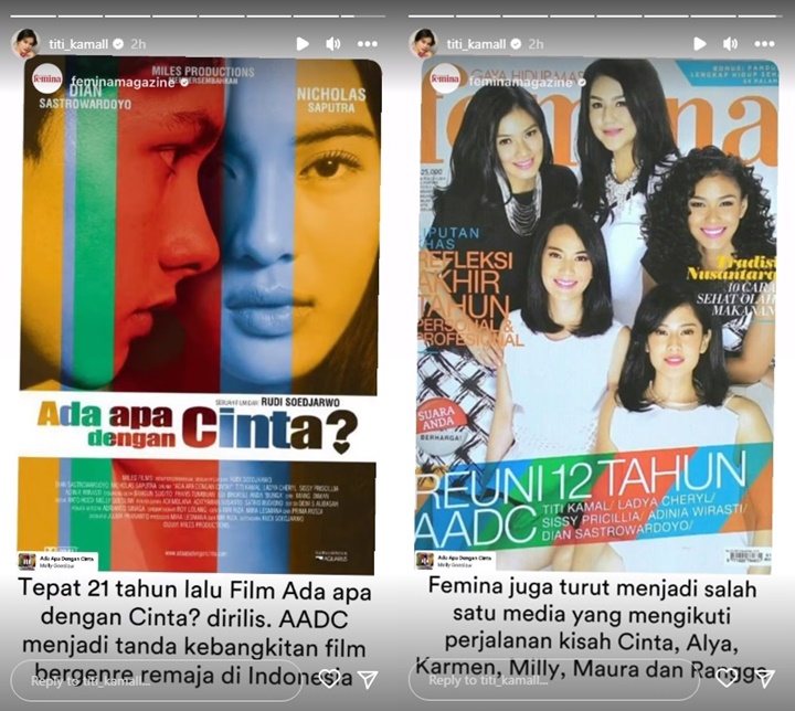 Titi Kamal Kenang 21 Tahun Film \'AADC\' Dirilis, Foto Jadul Para Cast Bikin Pangling