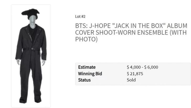 J-Hope Sumbangkan Kostum di \'Jack in The Box\' dan Laku Hingga Rp 330 Jutaan