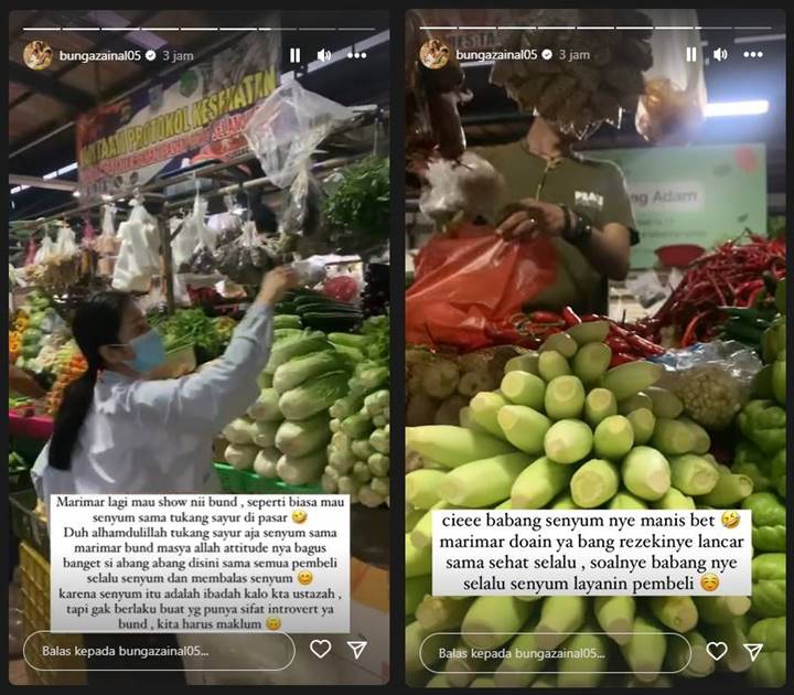 Masih Singgung Senyuman, Bunga Zainal Kini Koar-koar Soal Attitude Pedagang Pasar