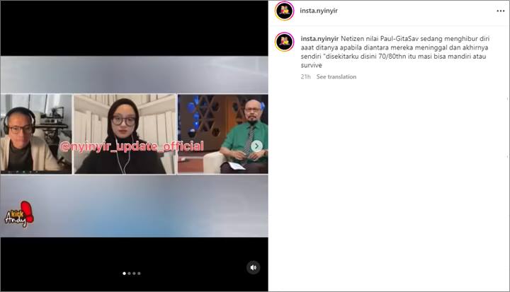 Suami Gita Savitri Tak Takut Andai Hidup Sendiri di Masa Tua, Ngaku Sudah Lihat Banyak Contoh
