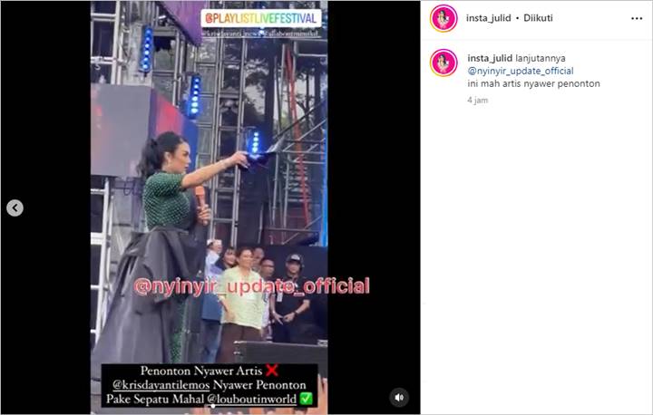 Krisdayanti Lempar Sepatu Mahal ke Penonton Saat Manggung, Picu Kekhawatiran Kocak