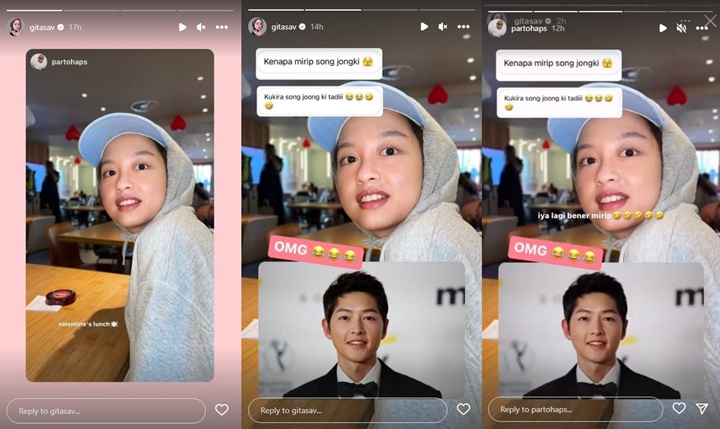 Rayakan Valentine, Gita Savitri Malah Disangka Song Joong Ki Saking Miripnya