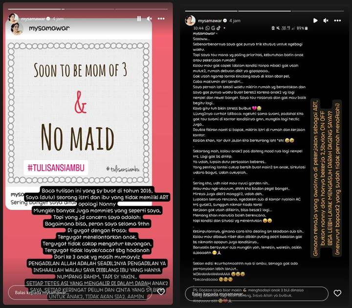 Sentil Mantan Suami, Mawar AFI Bongkar Tulisan Lawas Saat Asuh Anak Tanpa Bantuan Babysitter
