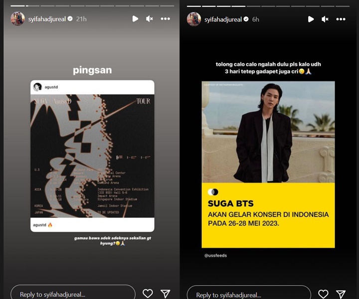 Suga BTS Bakal Konser di Indonesia, Syifa Hadju Ingin Pingsan Hingga Peringatkan Calo Tiket