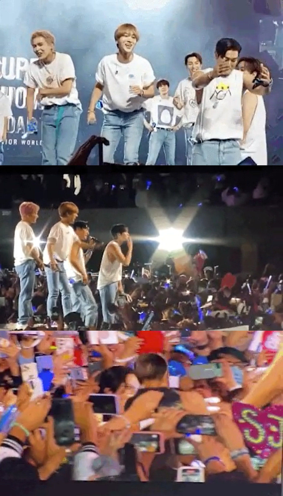 Super Junior main dengan bayi di konser