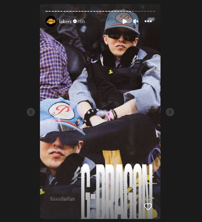 G-Dragon BIGBANG kala menonton NBA