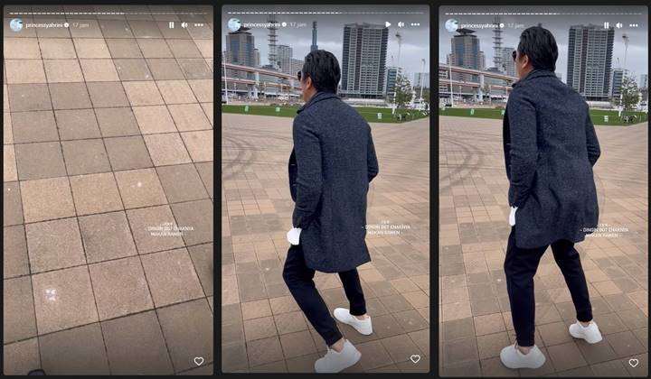 Kedinginan, Cara Reino Barack Hangatkan Tubuh Malah Bikin Syahrini Ngakak