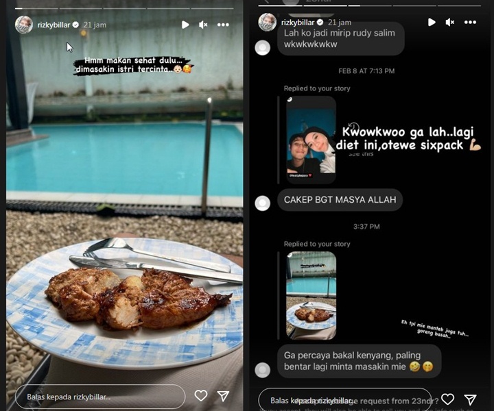 Rizky Billar Pamerkan Makanan Sehat Buatan Lesti Kejora, Ngaku OTW Sixpack Rizky Billar Pamerkan Makanan Sehat Buatan Lesti Kejora, Ngaku OTW Sixpack