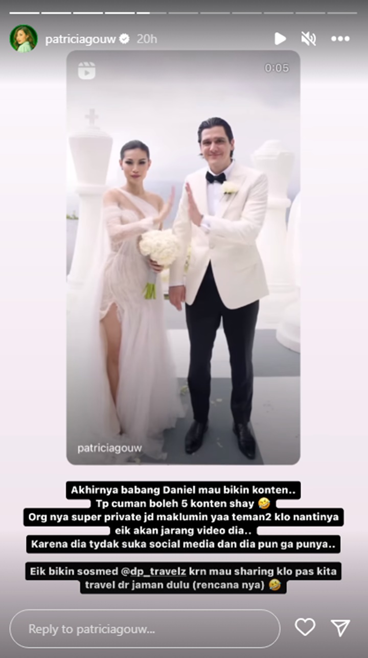 Belum Genap Sebulan Menikah, Patricia Gouw Sudah Diwanti-wanti Suami Bule
