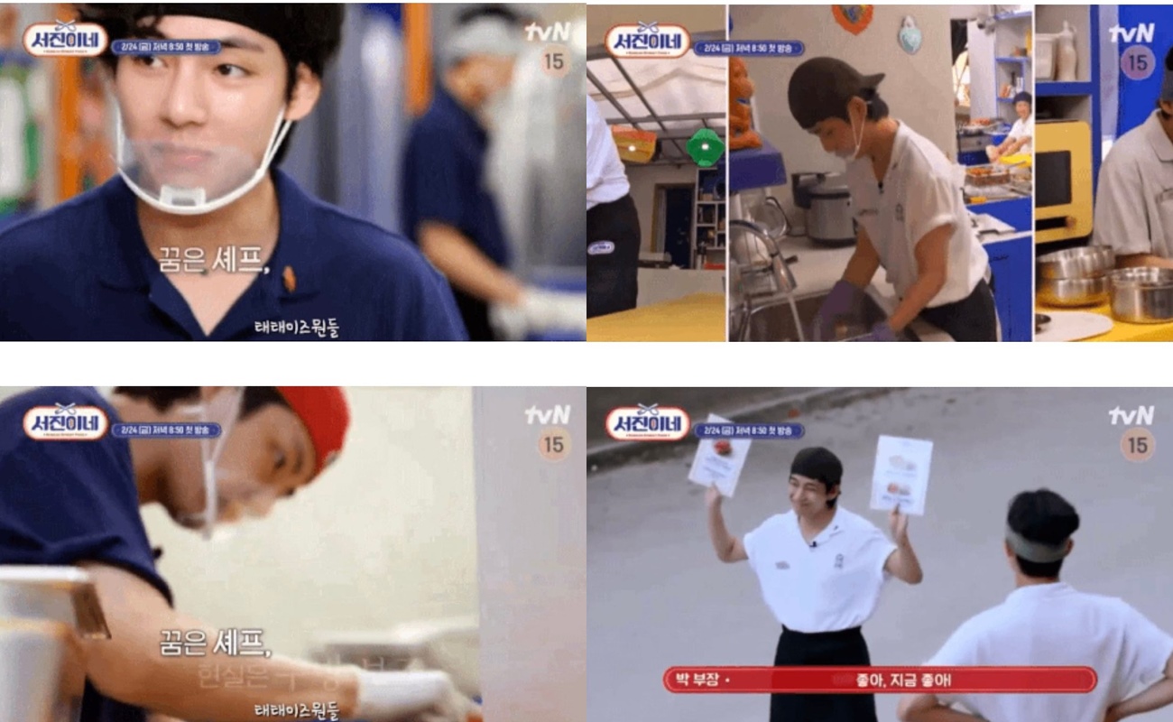 Doyan Cuci Piring, Tingkah Menggemaskan V BTS di \'Seojin\'s\' Tuai Sorotan