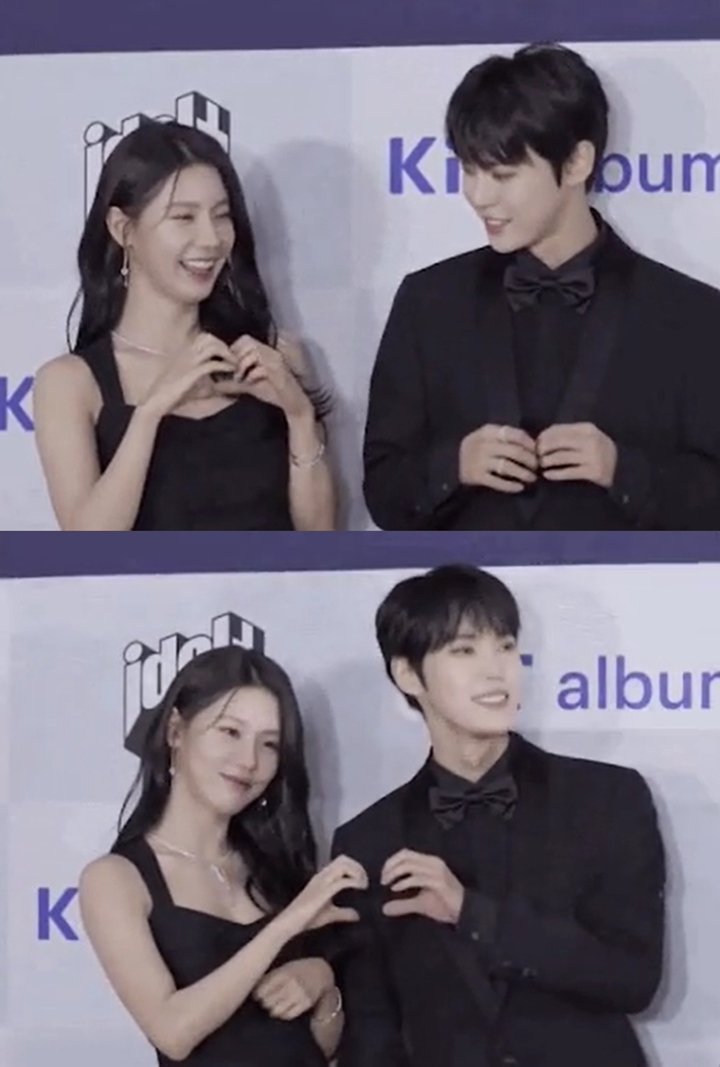 Gestur Doyoung NCT & Miyeon (G)I-DLE Saat Diminta Pose Hati Couple Disorot