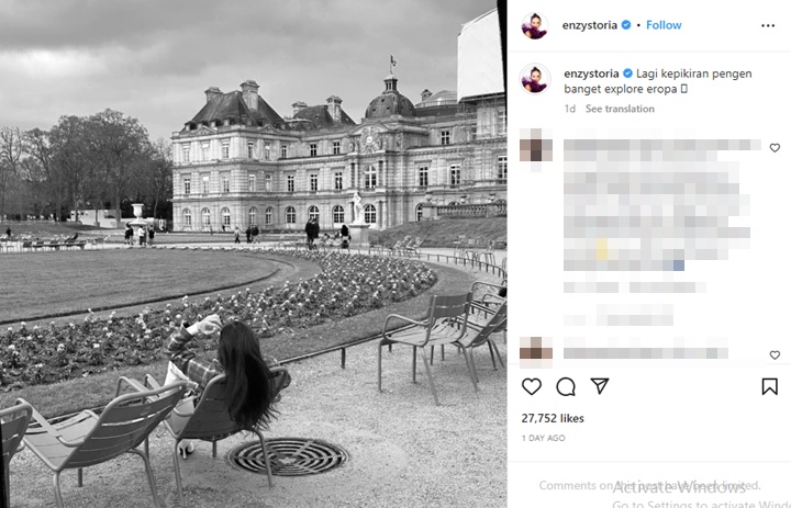 Instagramable, Enzy Storia Kunjungi Tempat Nongkrong V BTS di Paris