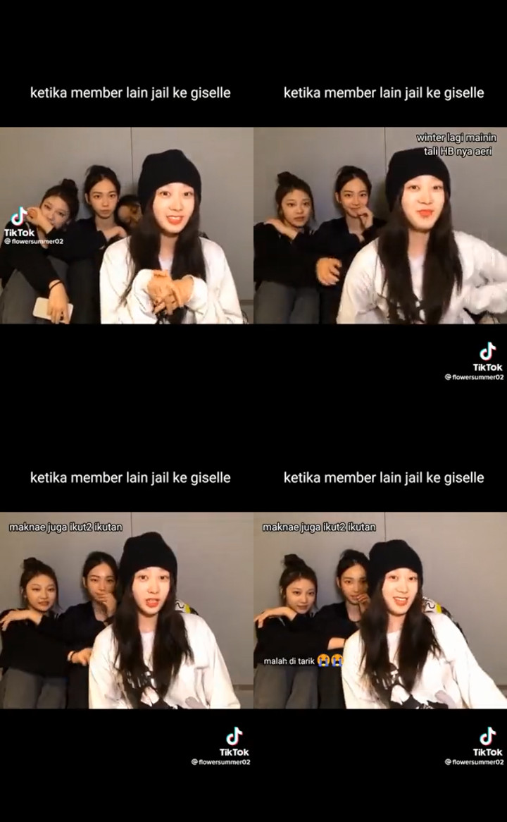 Winter dan Ningning aespa Bercanda Tarik Tali Bra Giselle Saat Siaran Live, Karina Ngomel