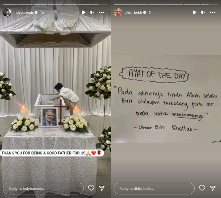 Indy Barends Berduka Sang Ayah Meninggal Dunia, Istri Indra Bekti Bicara Takdir