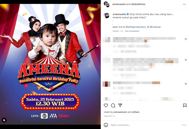 Ultah Ameena Ditayangkan di TV, Djiwa Putri Nadine Chandrawinata Cuma Buat Pesta Sederhana