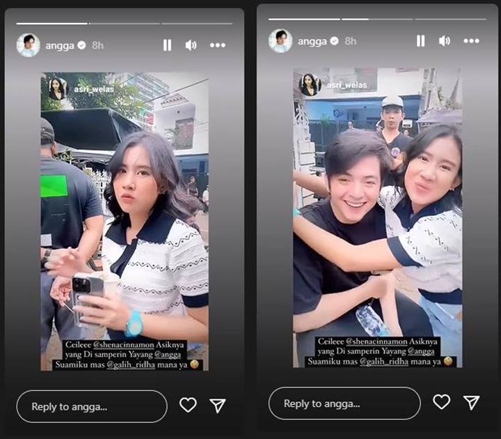 Gemasnya Sikap Bucin Shenina Cinnamon dan Angga Yunanda di Depan Artis Senior