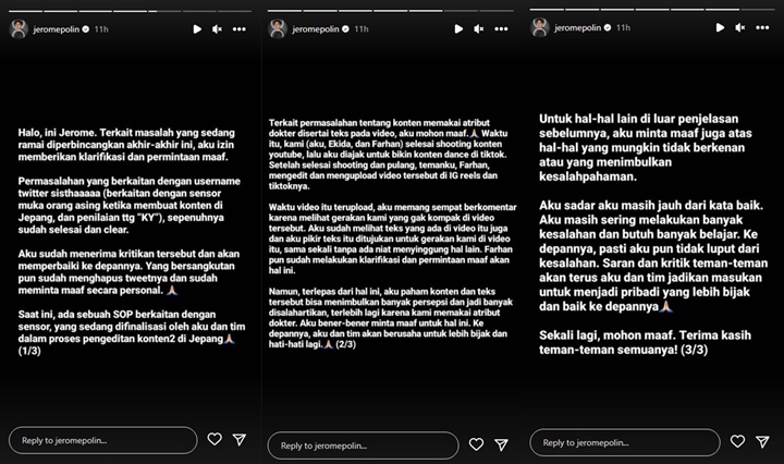 Reza Arap Ikutan Nyinyir, Jerome Polin Klarifikasi Usai Buat Video Kontroversial
