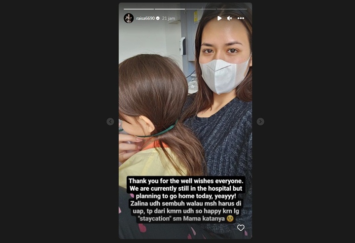 Bikin Raisa Nangis, Zalina Justru Happy Karena Bisa \'Staycation\' Bareng Sang Ibu di RS Bikin Raisa Nangis, Zalina Justru Happy Karena Bisa \'Staycation\' Bareng Sang Ibu di RS