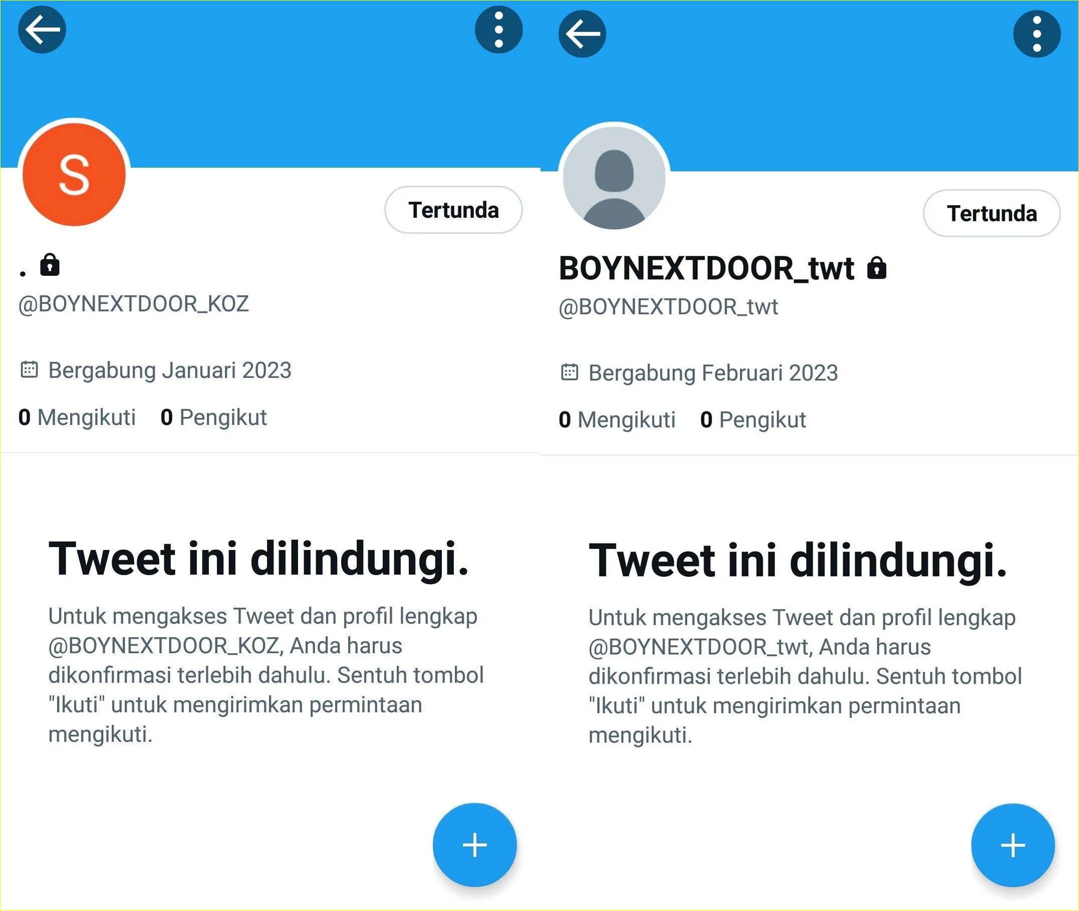 BOYNEXTDOOR sudah memiliki 2 akun Twitter yang masih diprivat