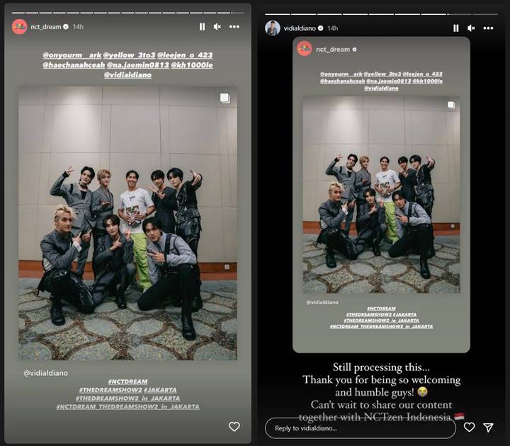 Vidi Aldiano Tulis Ungkapan Manis Usai Fotonya Terpampang di IG Resmi NCT Dream