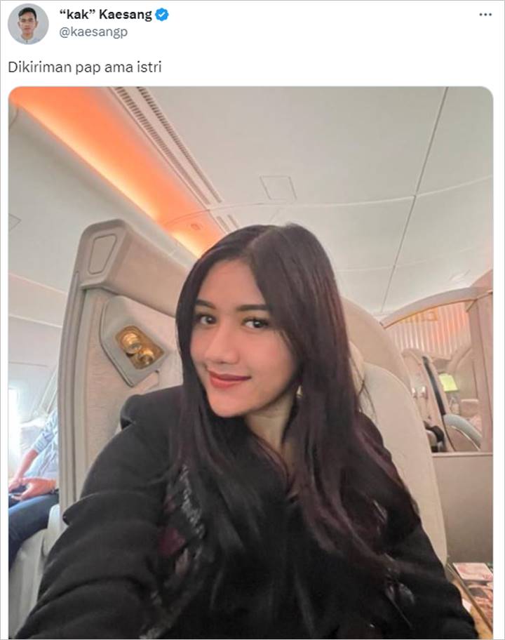Kaesang Pangarep Pamer Dikirimi PAP Istri, Paras Erina Gudono Jadi Omongan