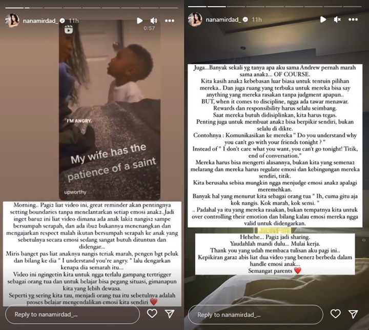 Nana Mirdad Blak-blakan Marahi Anak, Gaya Parenting Bareng Andrew White Disorot