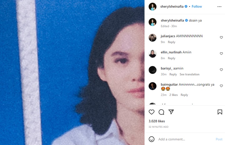 Sheryl Sheinafia Dicurigai Segera Menikah Usai Pamer Pas Foto Background Biru