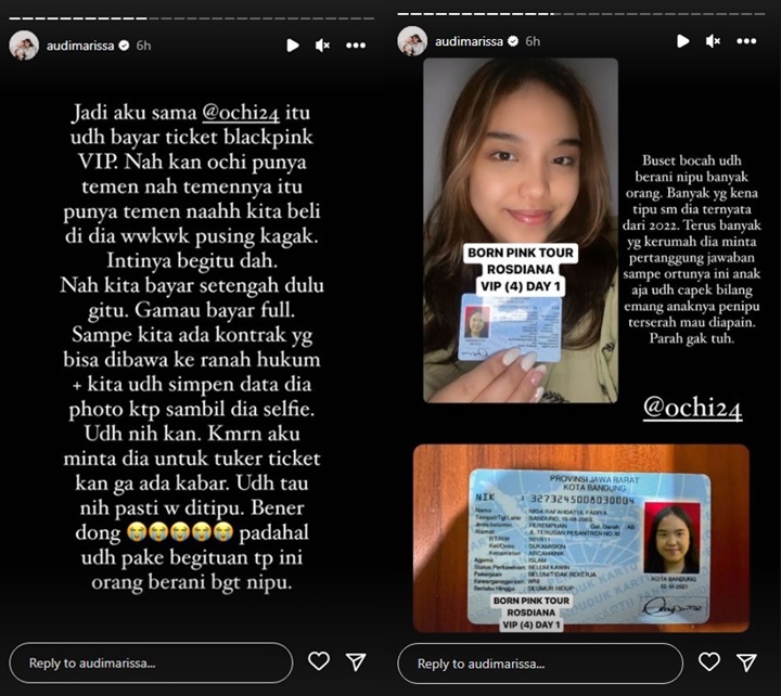 Audi Marissa Nyesek Jadi Korban Penipuan Tiket Konser BLACKPINK, Pelakunya Bocil