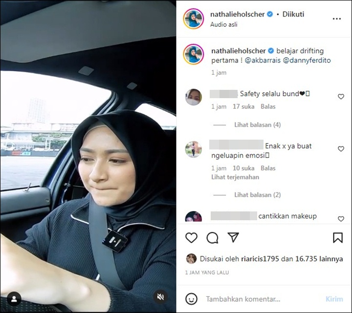 Nathalie Holscher Pamer Aksi Ngedrift Keren, Kecantikan Bikin Salfok