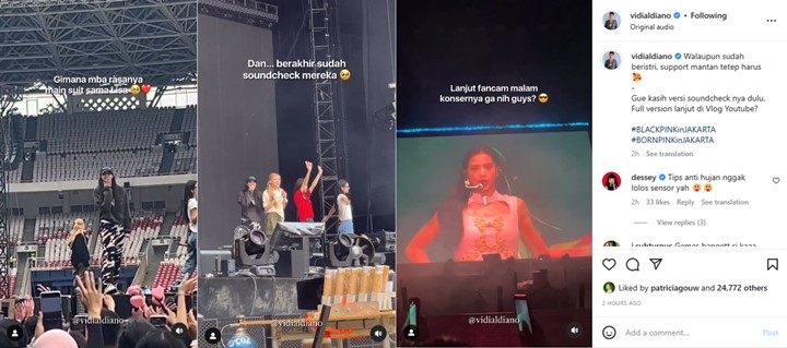 Ditodong Fancam BLACKPINK, Vidi Aldiano Menjelma Fansite di Konser \'BORN PINK\' Jakarta