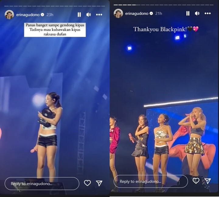 Matching Outfit, Erina Gudono Gak Tega Jennie Kepanasan di Konser BLACKPINK Jakarta