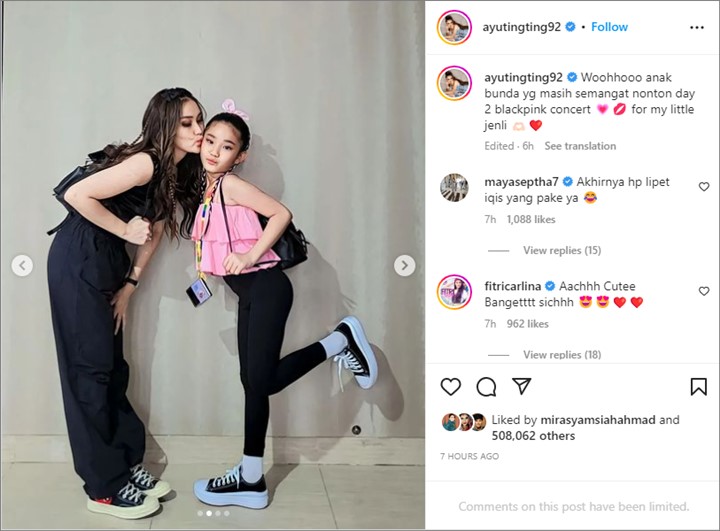 Cantiknya Bilqis Putri Ayu Ting Ting Nonton BLACKPINK Hari Ke-2 Disebut Cocok Jadi Trainee K-Pop